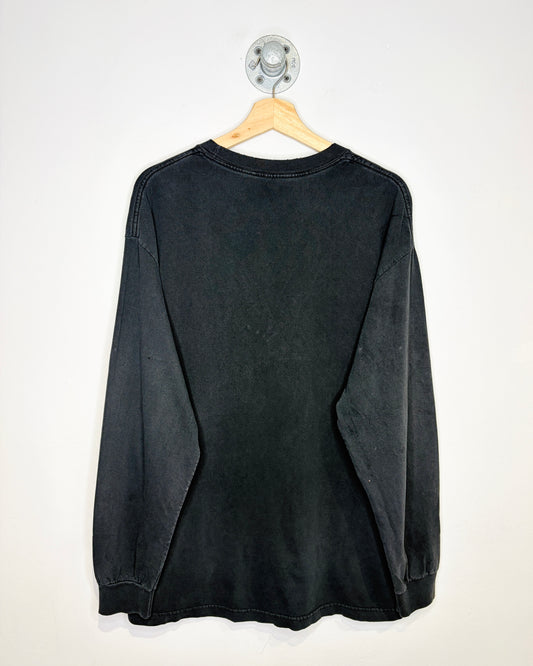 Vintage 2000s Glacier National Park Distressed & Faded Black Tee Shirt