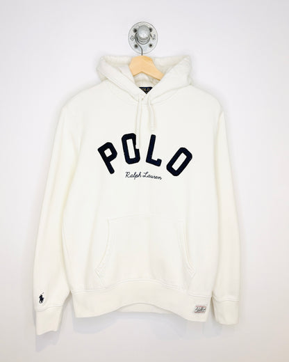 Polo Ralph Lauren White & Navy Embroidered Hoodie
