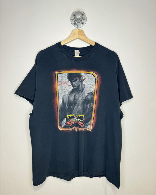 Vintage Street Fighter Five Thrashed Black Tee Shirt