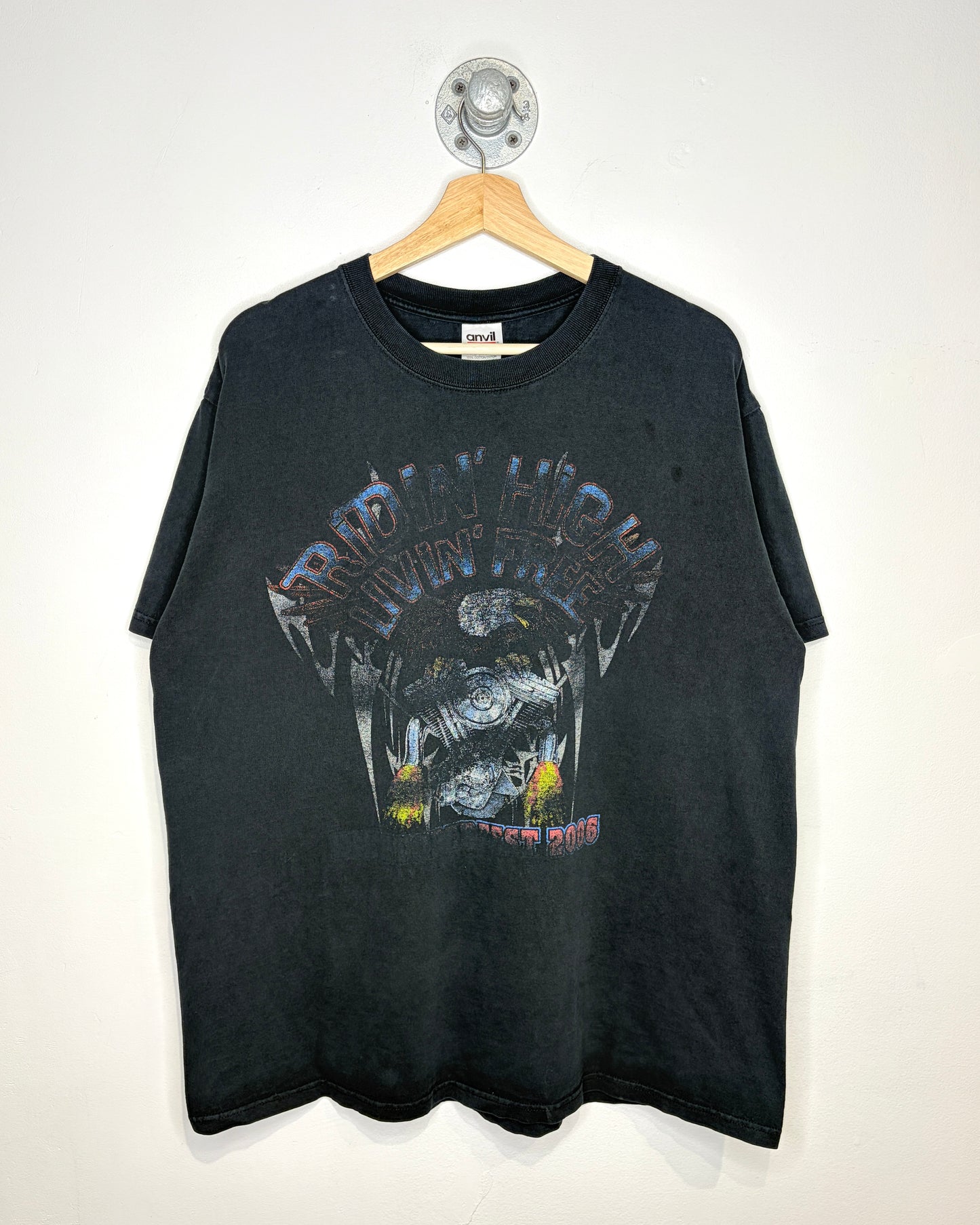 Vintage 2006 Daytona Beach Biketober Fest Black Tee Shirt