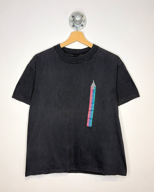 Vintage 90s “The Zone Is Ever Widening” Faded Black Tee Shirt