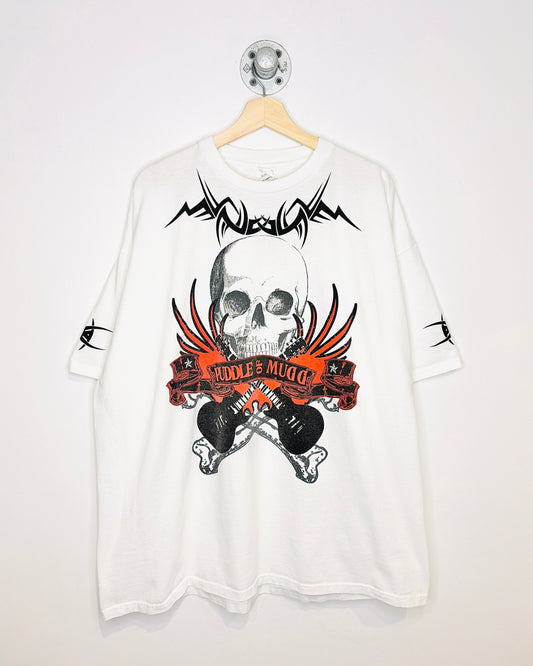 2010 Puddle Of Mudd Summer Tour White Tee Shirt