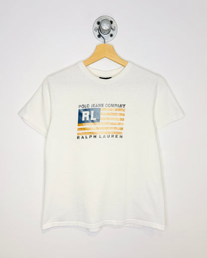 Vintage 90s Women’s Polo Jeans Ralph Lauren White Tee Shirt