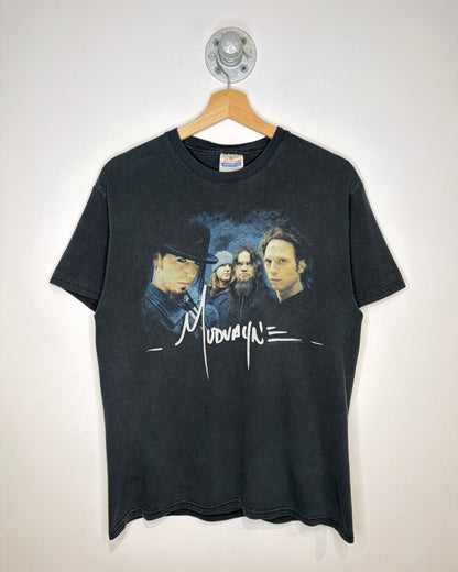 Vintage Early 2000s Mudvayne Faded Black Band Tee Shirt