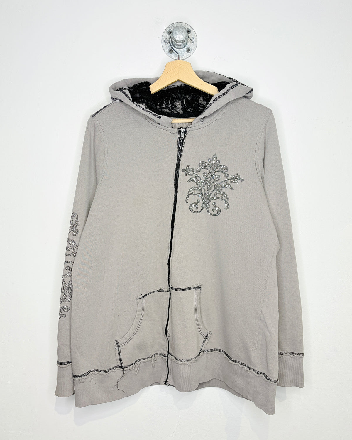 Y2K Women’s Maurice’s Premium Grey Zip Up Hoodie