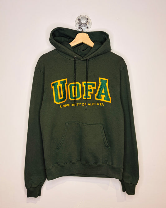 2000s Champion University Of Alberta Green Hoodie