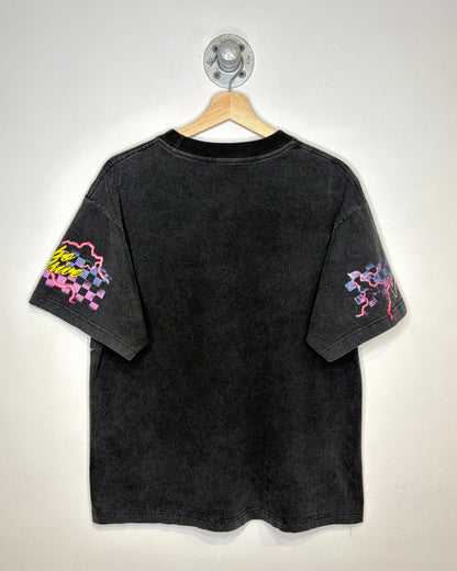 High Voltage NASCAR Style Faded Black Tee Shirt