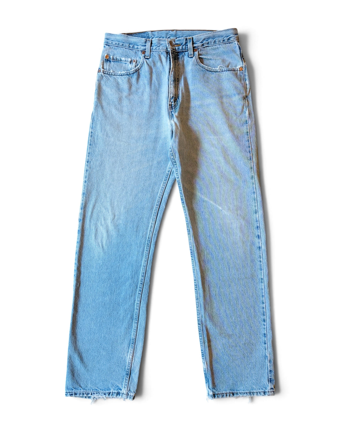 Vintage 2002 Levi’s 505 Regular Fit Heavily Faded Light Wash Jeans