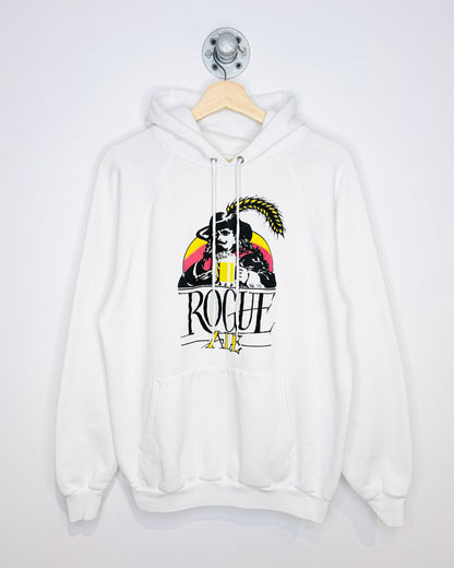 Vintage 80s Rogue Ale White Raglan Hoodie