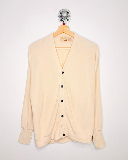 Vintage 1970s The Fox Collection Beige Acrylic Cardigan