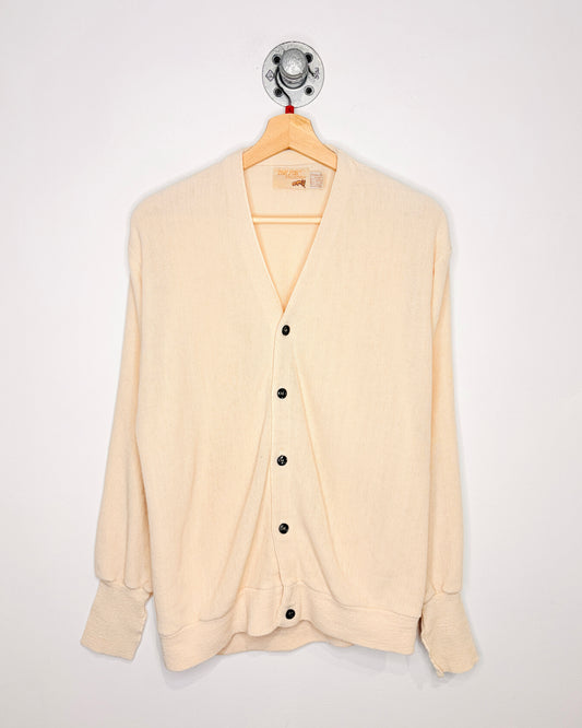 Vintage 1970s The Fox Collection Beige Acrylic Cardigan