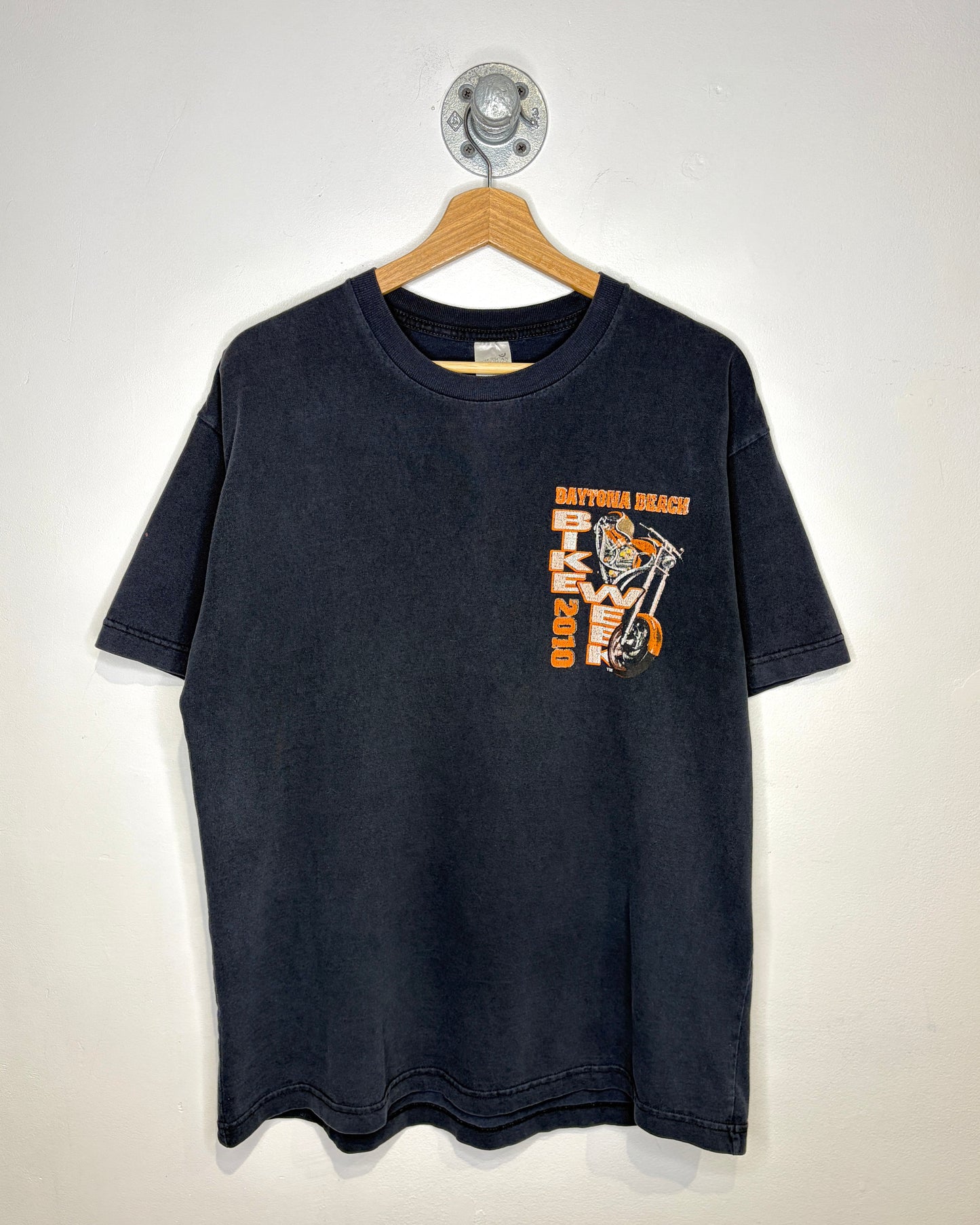 2010 Daytona Bike Week Faded Black Tee Shirt