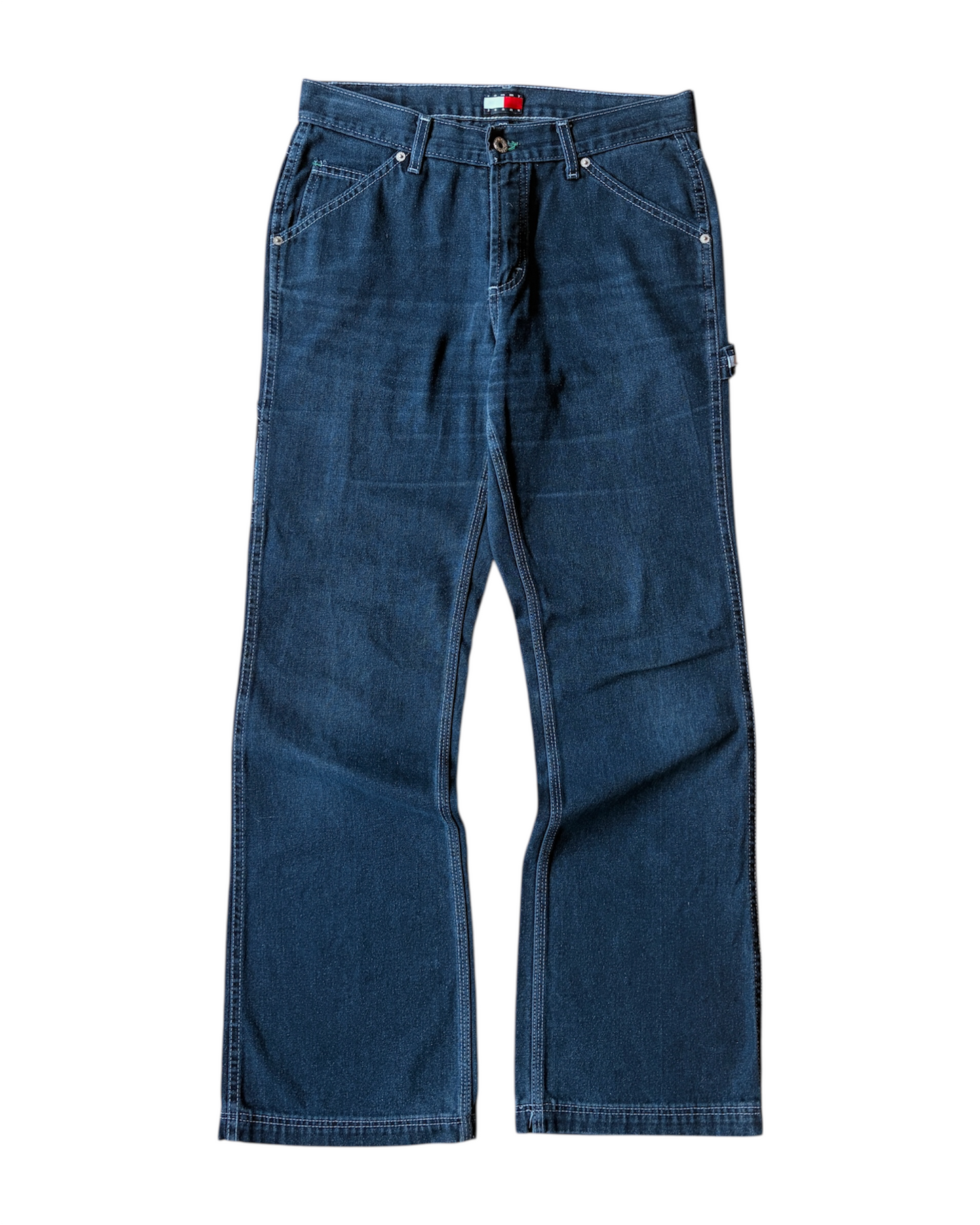 Vintage Y2K Tommy Hilfiger Contrast Stitch Flared Carpenter Pants