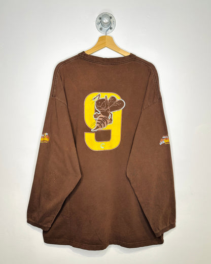 Y2K Akademiks Black Hornets Brown Longsleeve Shirt