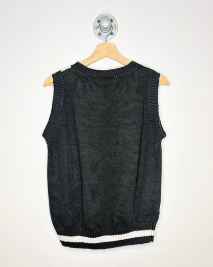 Vintage 90s Cos Cob Green & White Sweater Vest