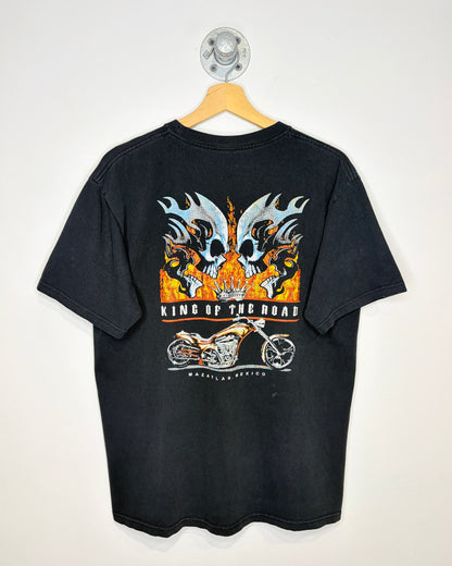 Vintage 2000s Kings Mazatlan Mexico Tourist Black Tee Shirt