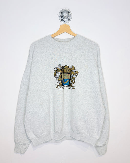 Vintage 90s Mac Pherson Ash Grey Crewneck Sweatshirt