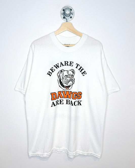 Vintage “Beware The Dawgs Are Back” White Tee Shirt