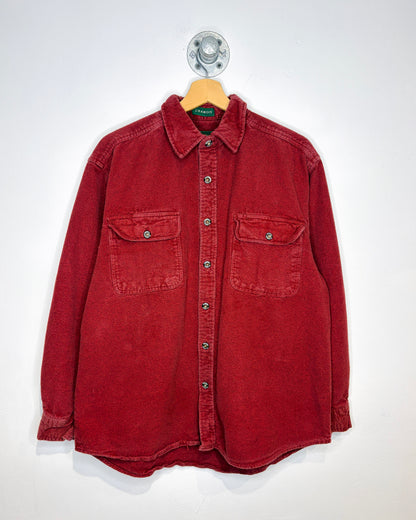 Vintage 1990s Chamois Burgundy Cotton Shirt