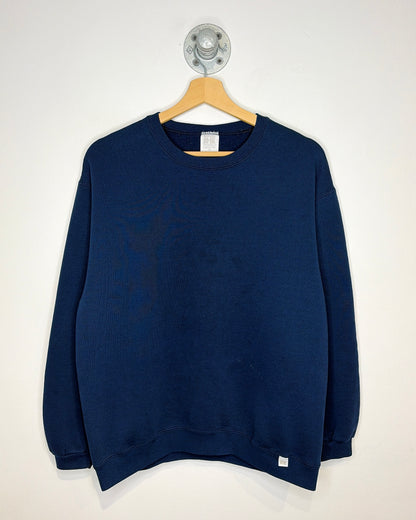 Vintage 1980s Navy Basic Russell Athletics Crewneck Sweatshirt