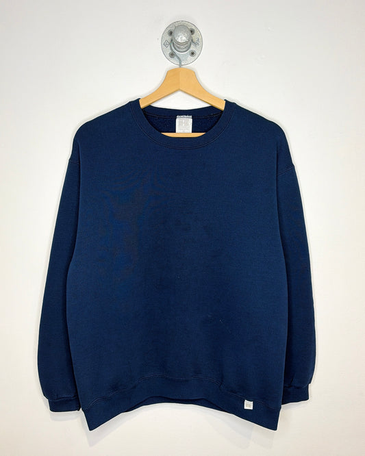 Vintage 1980s Navy Basic Russell Athletics Crewneck Sweatshirt