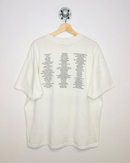 Vintage 1996 Motorcycle Awareness Ride White Tee Shirt