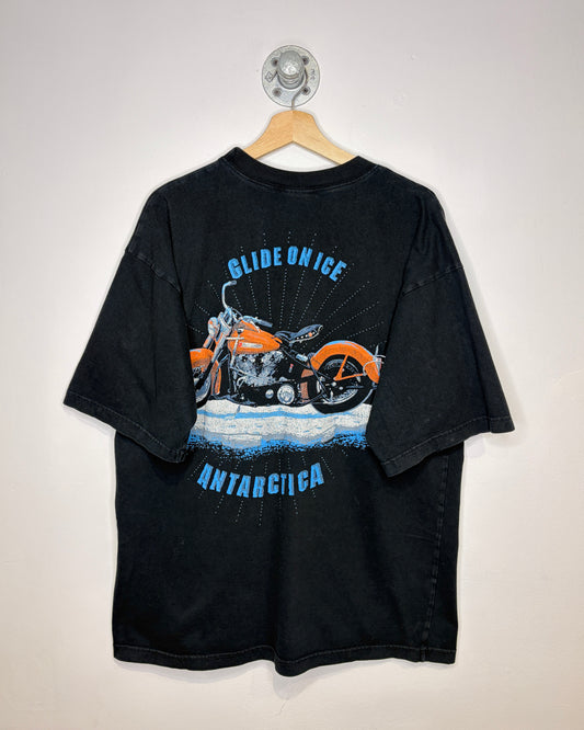 Vintage McMurdo Antarctica Station Black Biker Tee Shirt