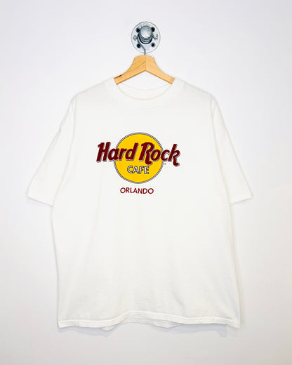 Vintage 90s Hard Rock Cafe Orlando White Tee Shirt