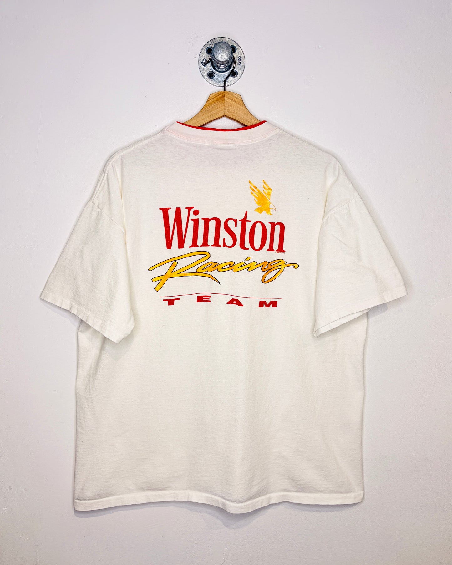 Vintage 1992 Winston Racing Team White Tee Shirt