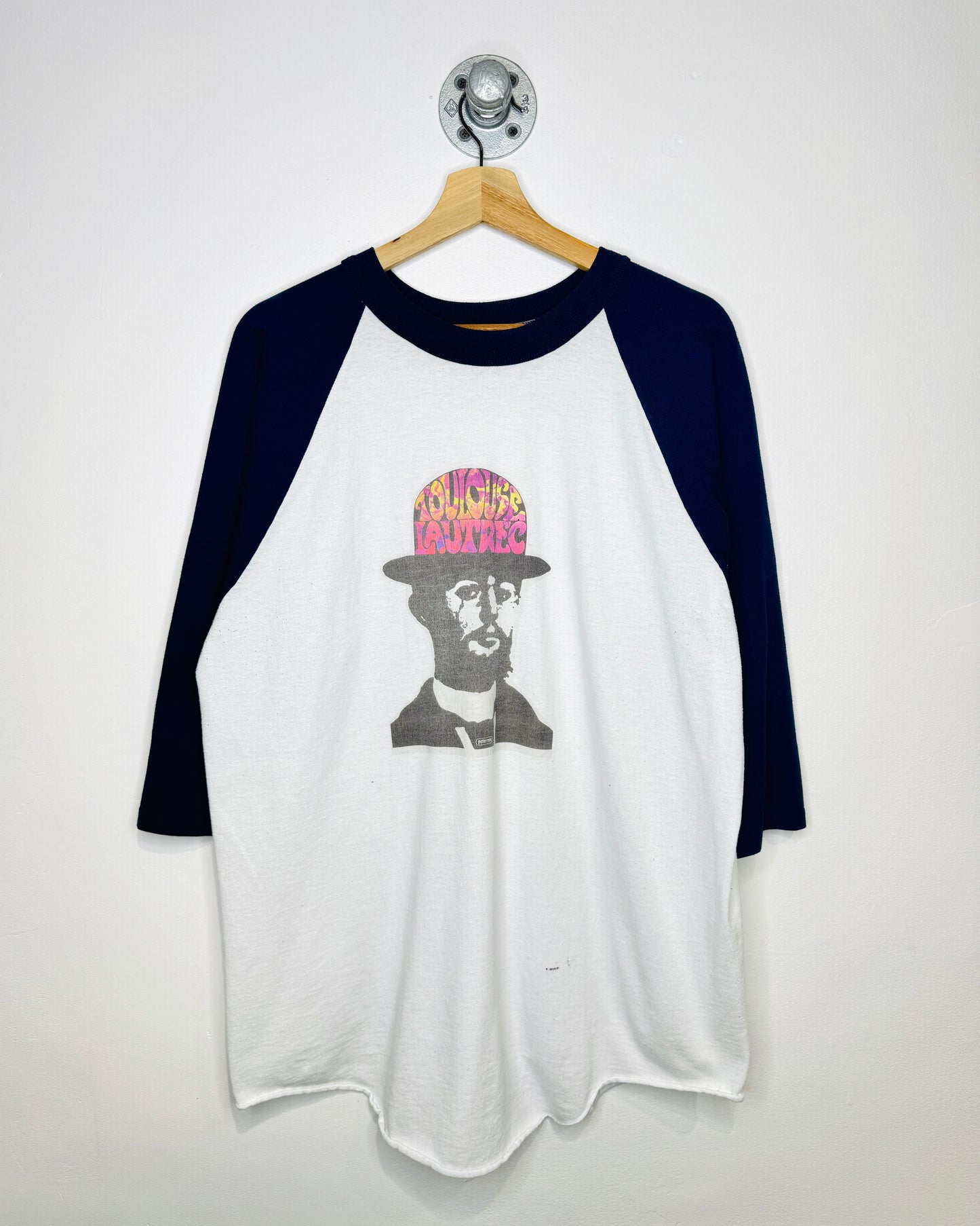 Vintage 90s Toulouse Lautrec White 3/4 Longsleeve Shirt