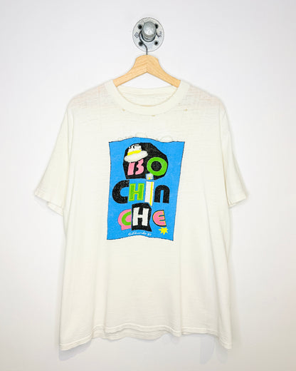 Vintage 1989 Bo Chin Che “Gossip” Graphic White Tee Shirt