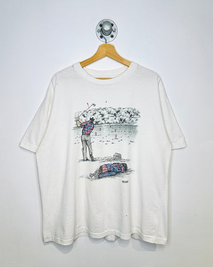 Vintage 90s Northern Elements Driving Range White Tee Shirt