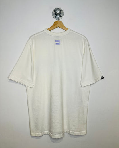 Sean John 125th Uptown Graphic Print White And Purple Tee Shirt