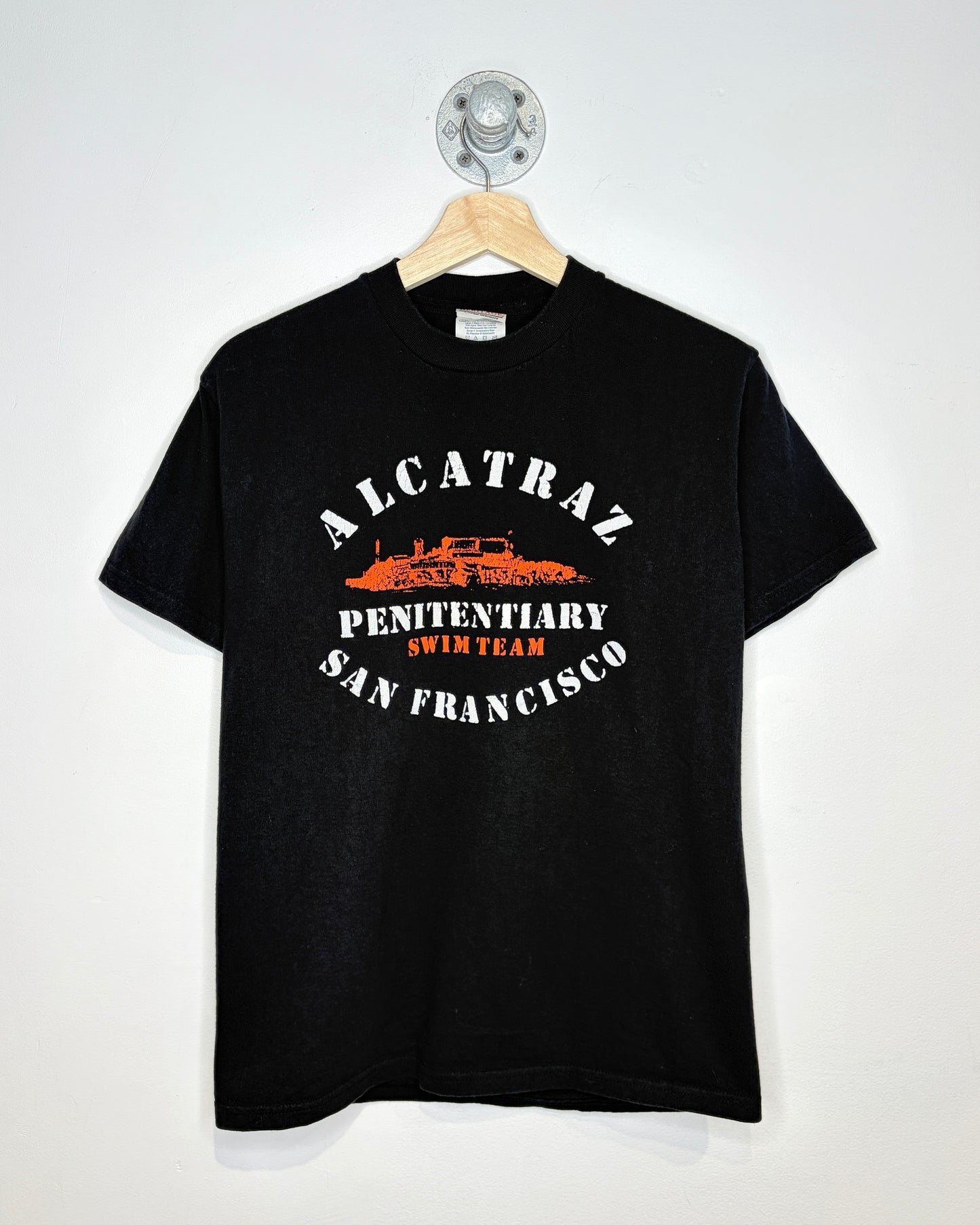 2000s Alcatraz Swim Team San Francisco Black Tee Shirt