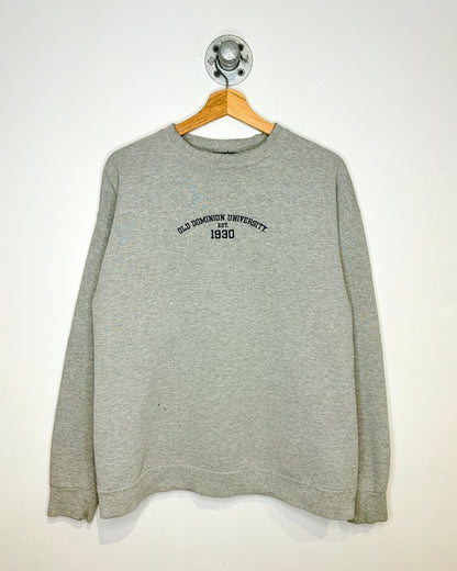 Vintage 90s Old Dominion University Grey Crewneck Sweatshirt