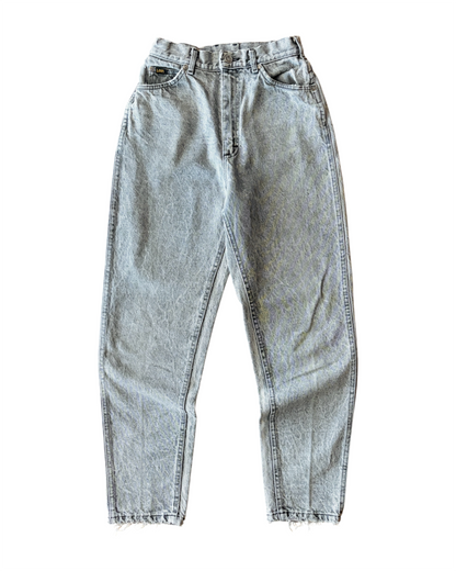 Vintage 90s Union-Made Lee Acid Wash Faded Grey Jeans