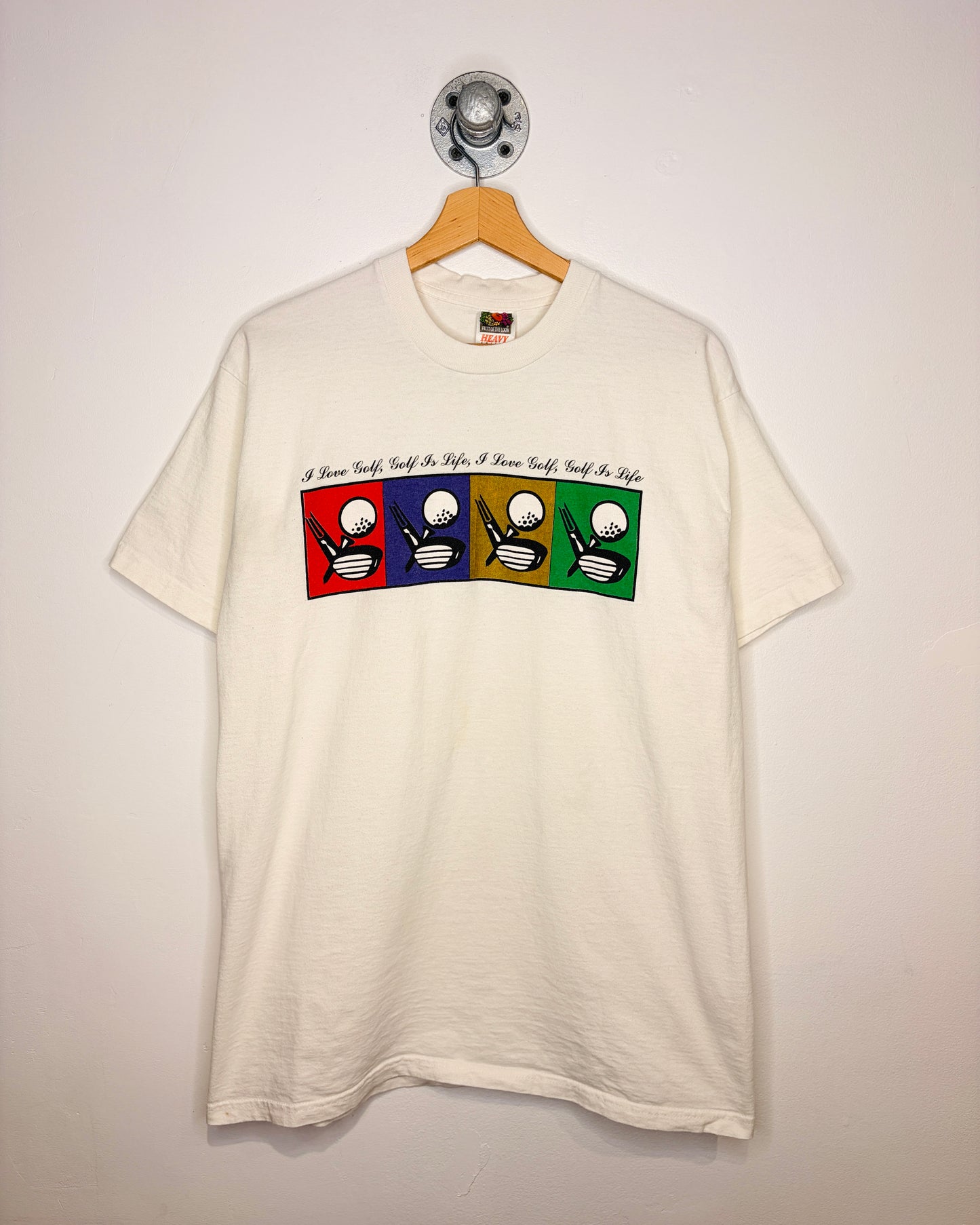 Vintage 90s Golf Is Life White Tee Shirt
