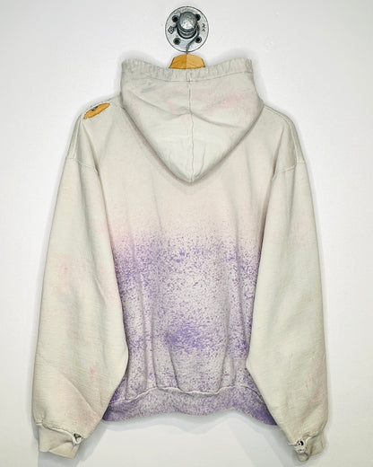 Vintage 90s Zulu Air Wear Distressed White Hoodie