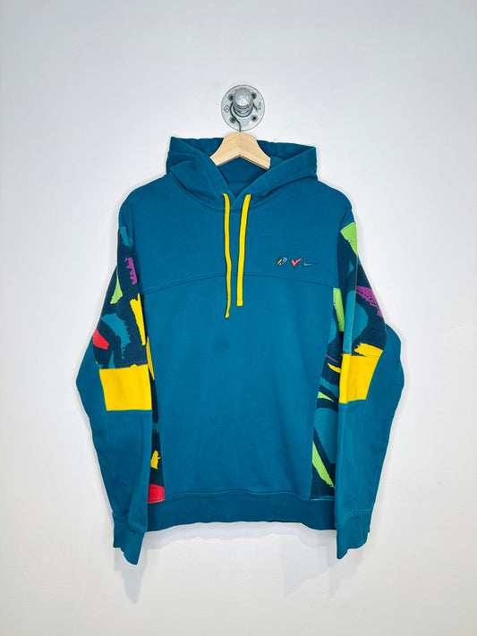 Nike Turquoise Multi Print Blocked Heart Hoodie