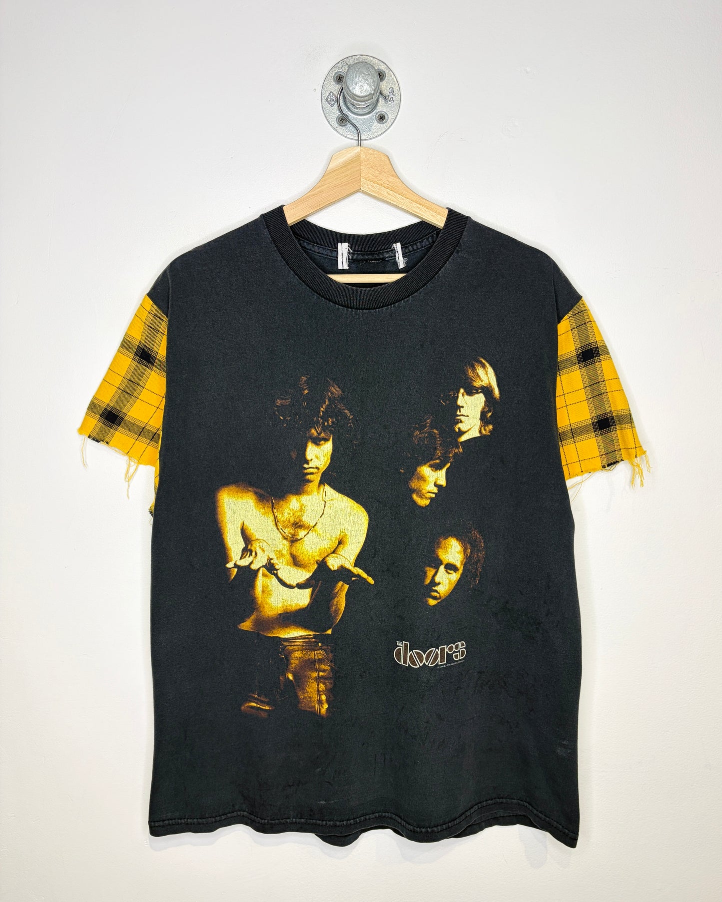 Vintage 1999 The Doors Faded Black Band Tee Shirt