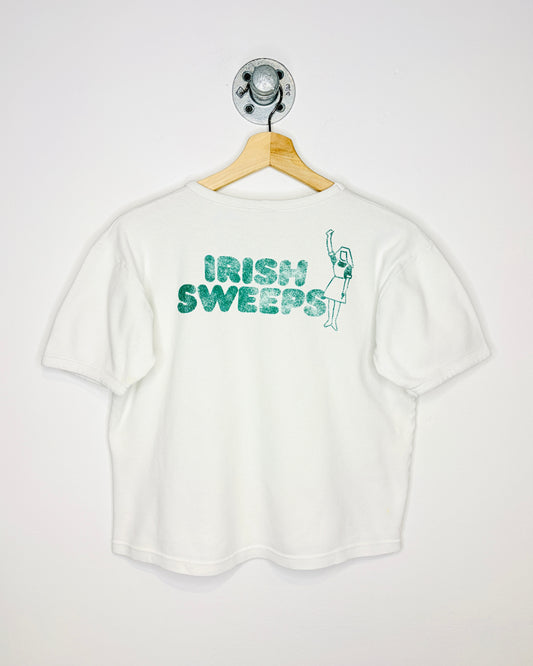 Vintage 90s Women’s “Irish Sweeper” White Tee Shirt