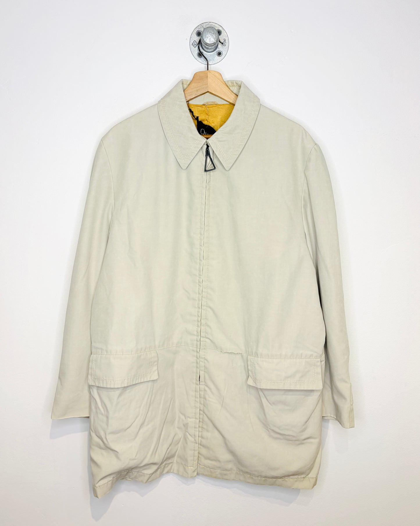 Vintage 80s Quad Coat Tan Zip Up Jacket