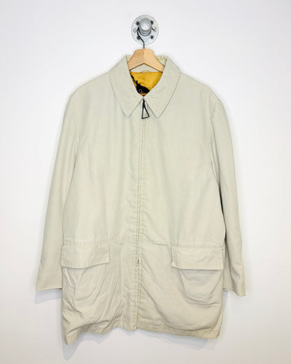 Vintage 80s Quad Coat Tan Zip Up Jacket