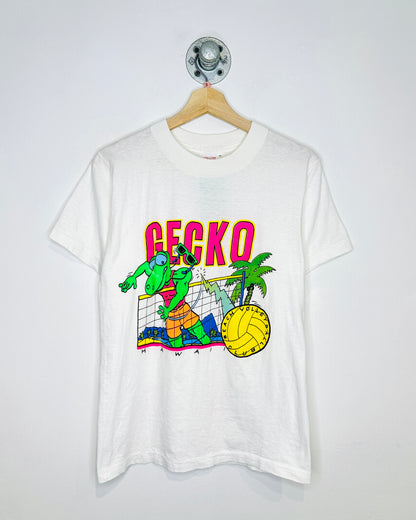 Vintage Hawaii Gecko Volleyball White Tee Shirt