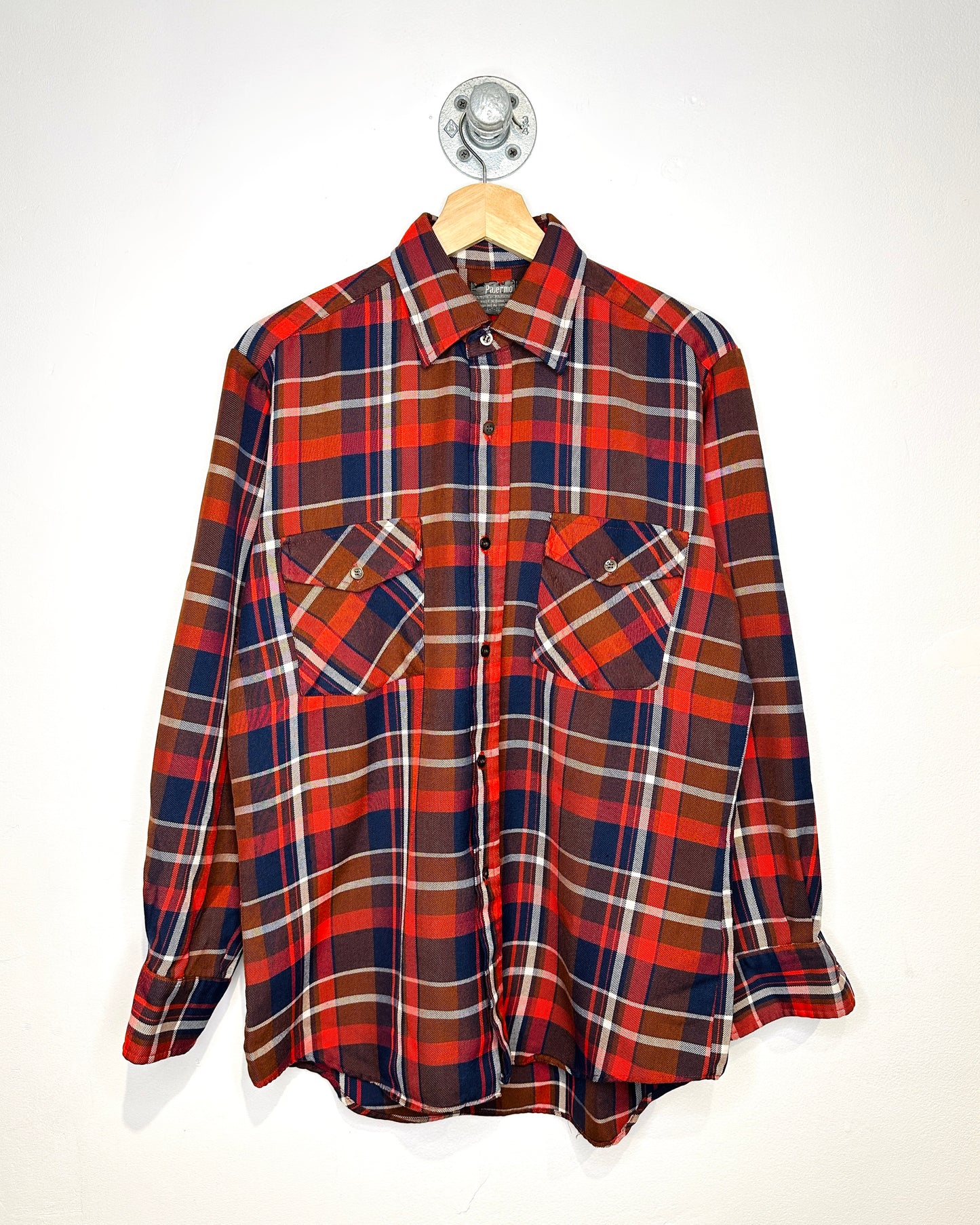 Vintage Palermo Red & Blue Flannel