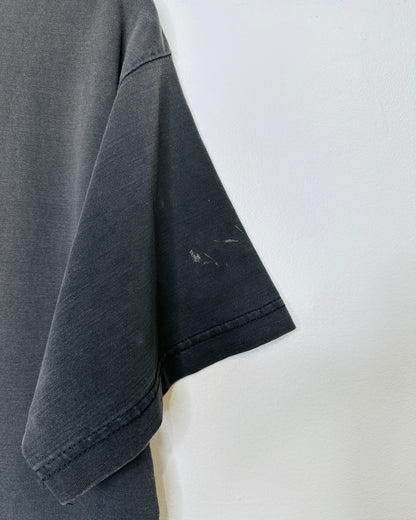 Vintage 1990s Caffeine Distressed Faded Black Tee Shirt