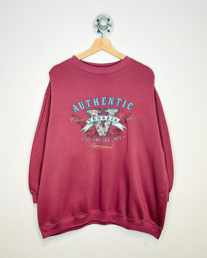 Vintage 90s Venezia Dark Pink Crewneck Sweatshirt