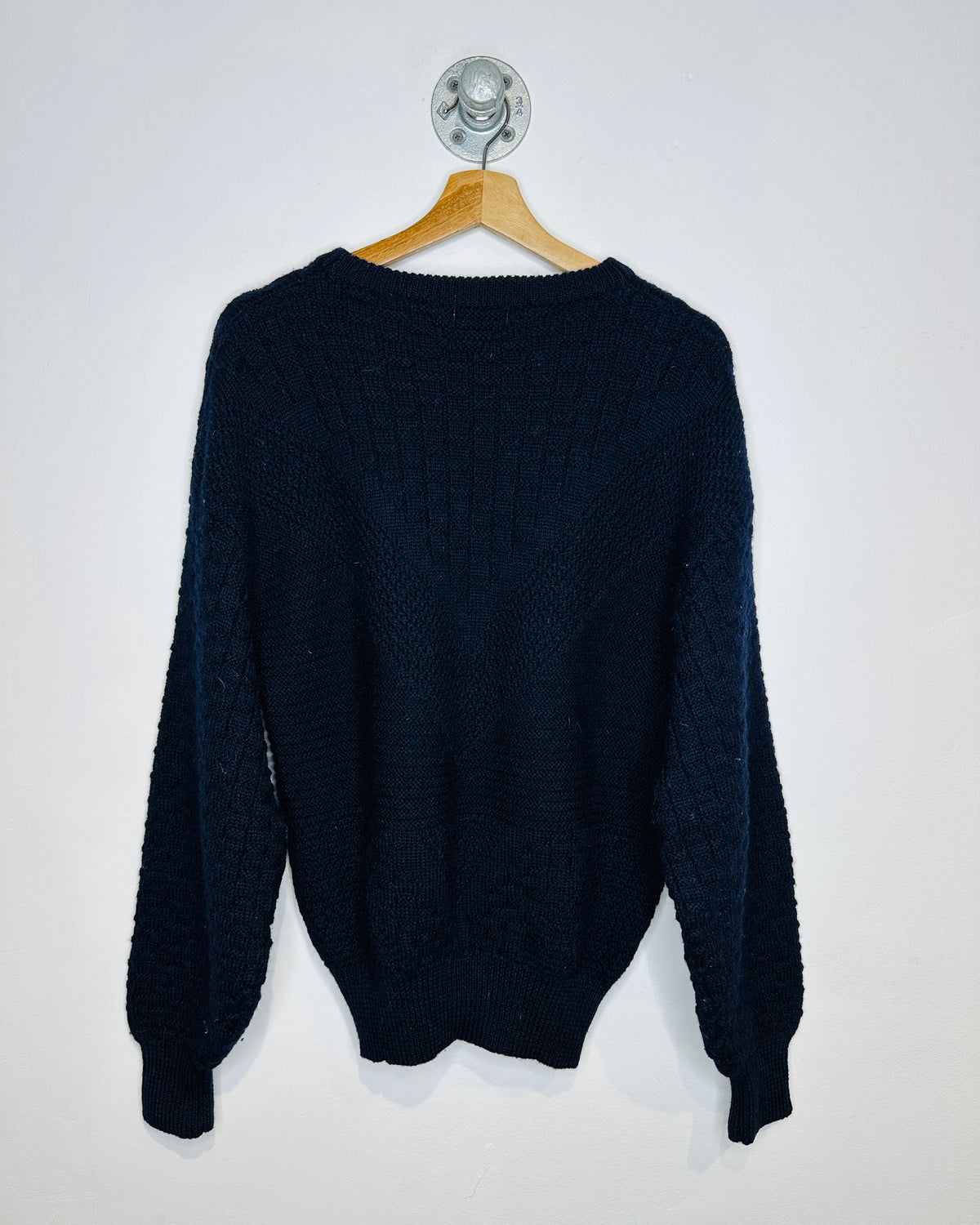 Vintage 1990s Gianfranco Ruffini Navy Wool Sweater