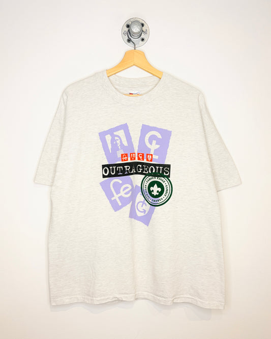 Vintage 90s Outrageous Heather Grey Tee Shirt
