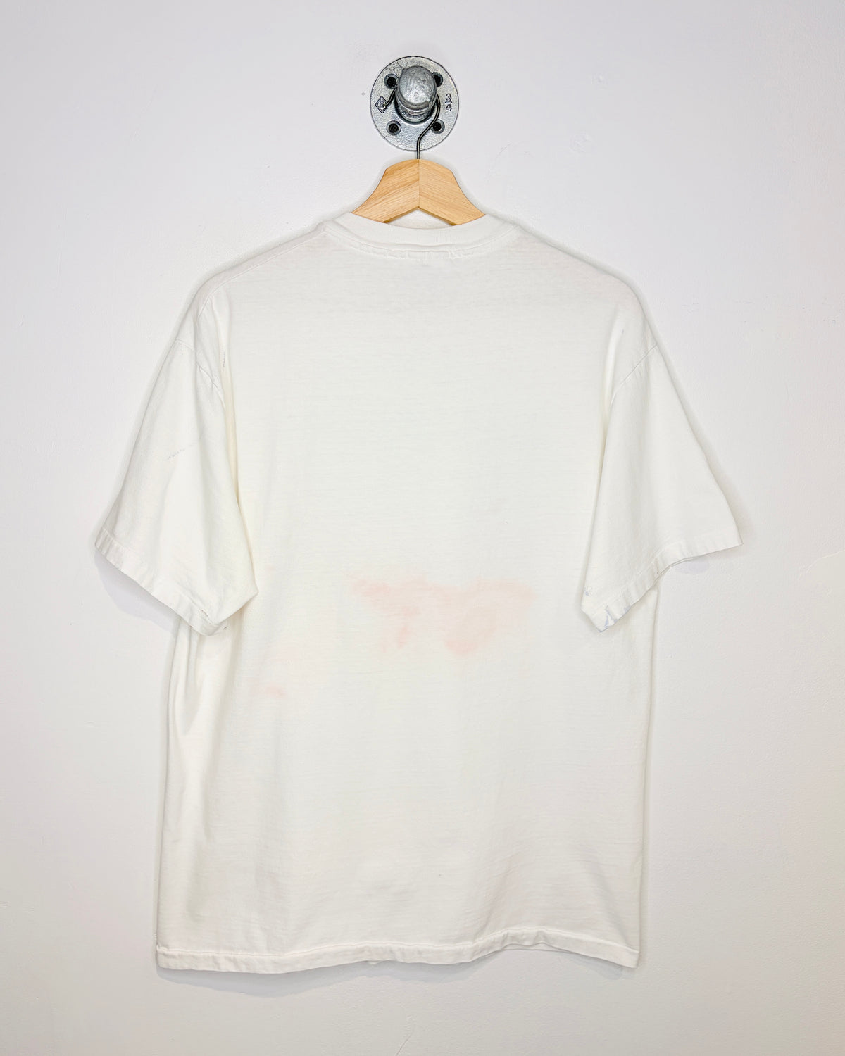 Vintage 1990s Ed Tel Telecom Graphic Print White Tee Shirt